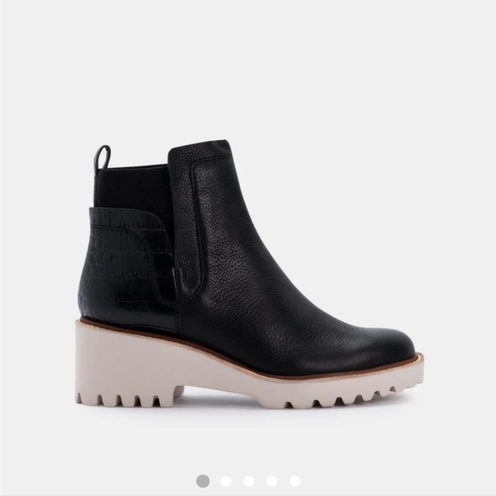 Dolce Vita Black Leather Heeled Boots